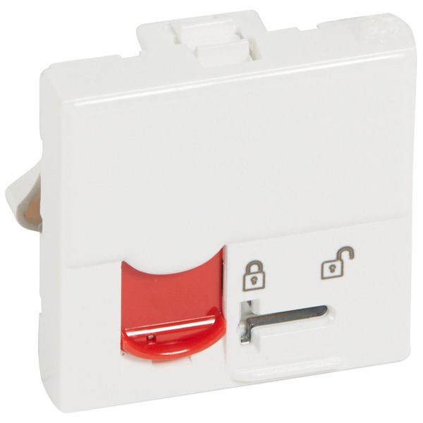 RJ45 socket Mosaic category 5e FTP controlled access 2 modules white image 1
