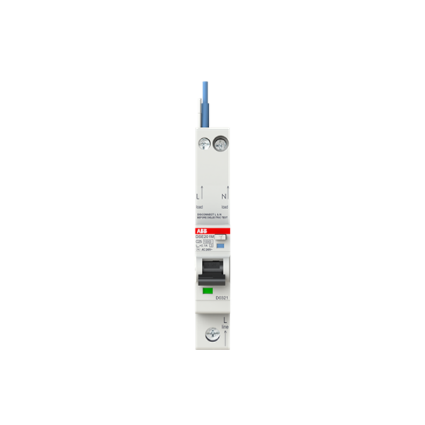 DSE201 M C25 AC100 - N Blue Residual Current Circuit Breaker with Overcurrent Protection image 3