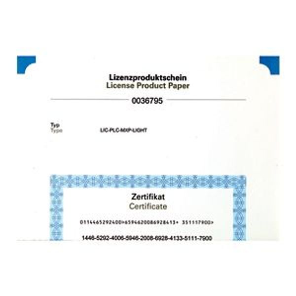 License PLC MEDIUM, for XV(S)400 (10z, 12z, 15t) image 2