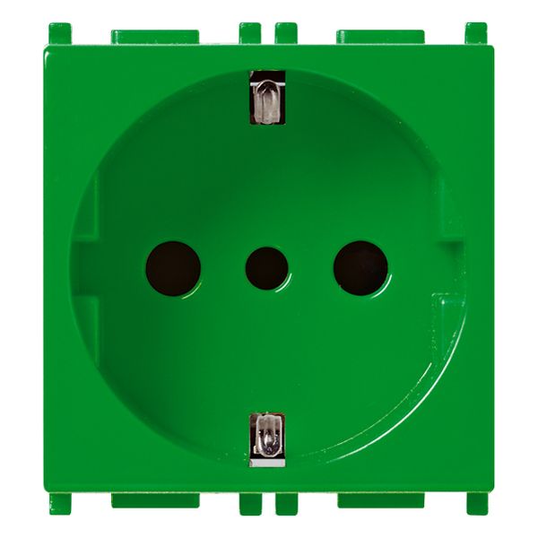2P+E 16A P30 outlet green image 1
