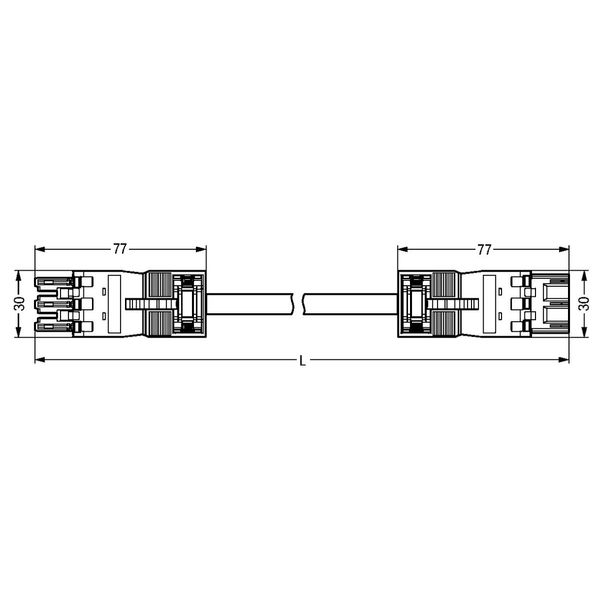 pre-assembled connecting cable Eca Socket/open-ended black image 4