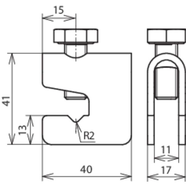 Connecting clamp, St/tZn for building reinforcements f. Rd 6-10/6-10mm image 2