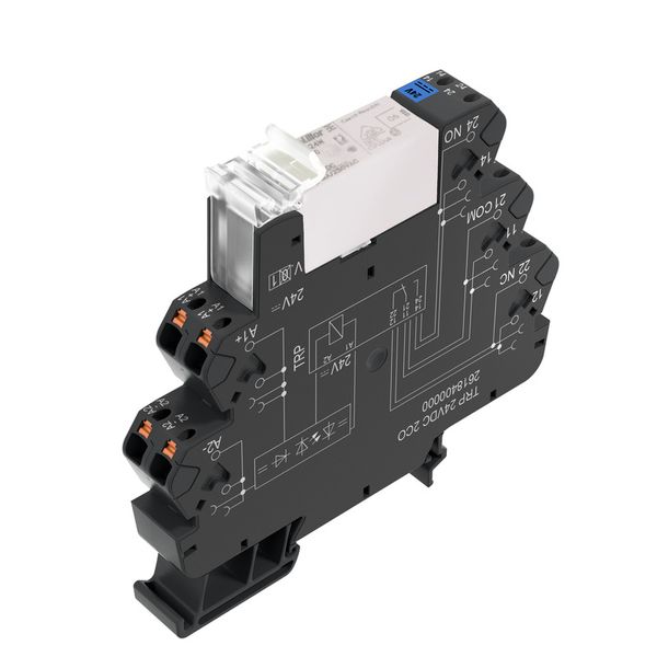 Relay module, 24 V DC ±20 %, Green LED, Free-wheeling diode, Reverse p image 2