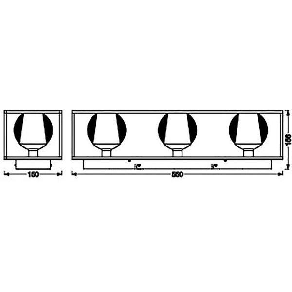 Decor Square 550x150mm 3 x G9 IP44 image 4