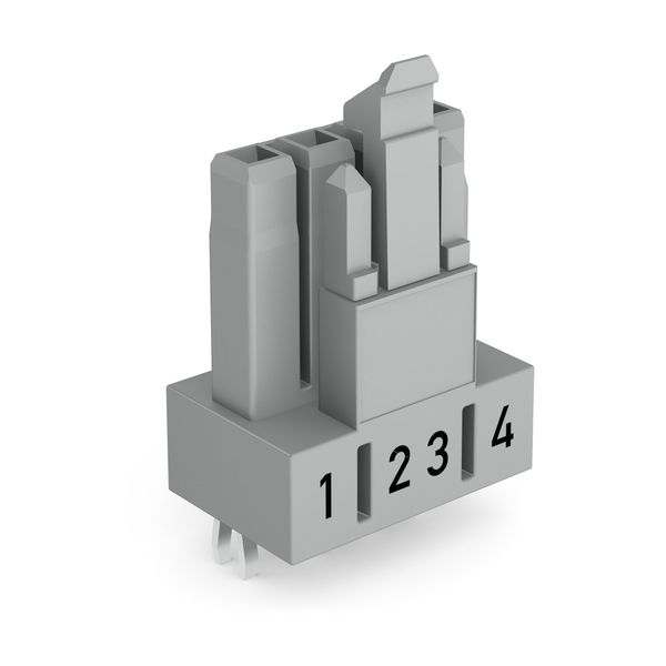 Socket for PCBs straight 4-pole gray image 1