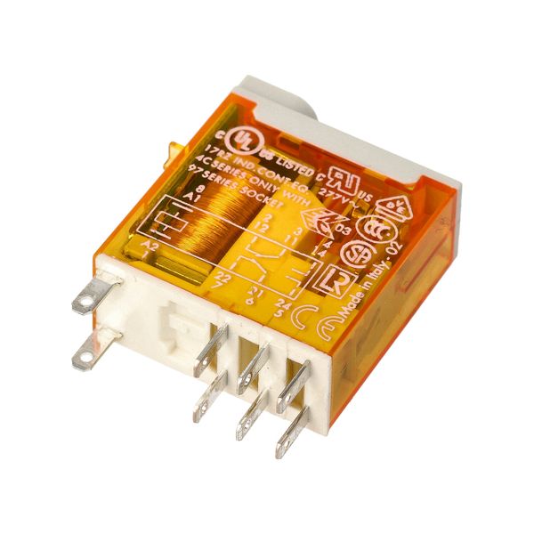 Mini.ind.relays 2CO 8A/110VAC/Agni/Test button/LED/Mech.ind. (46.52.8.110.0054) image 4