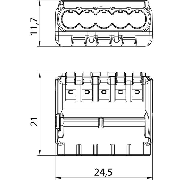 61 525 FL Universal terminal 5 rigid-flexible cables 0,2-2,5mm² image 2