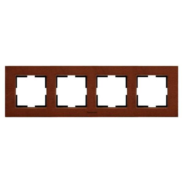 Karre Plus Accessory Wooden - Cherry Four Gang Frame image 1