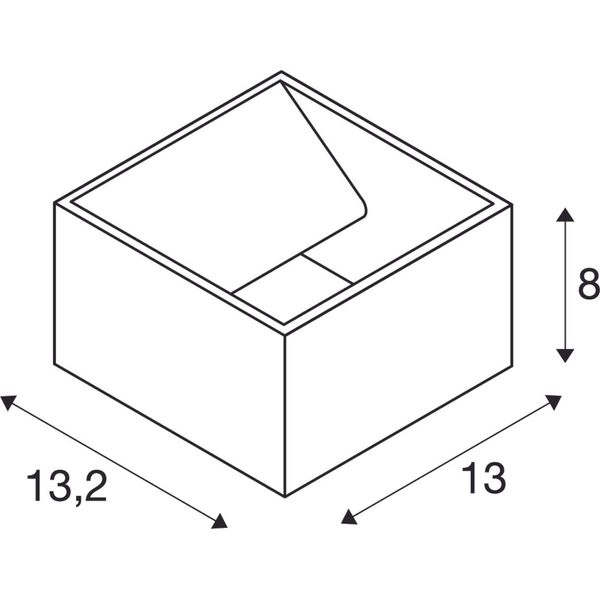 LOGS WALL, 6W, 3000K, IP44, square, aluminium, white image 3