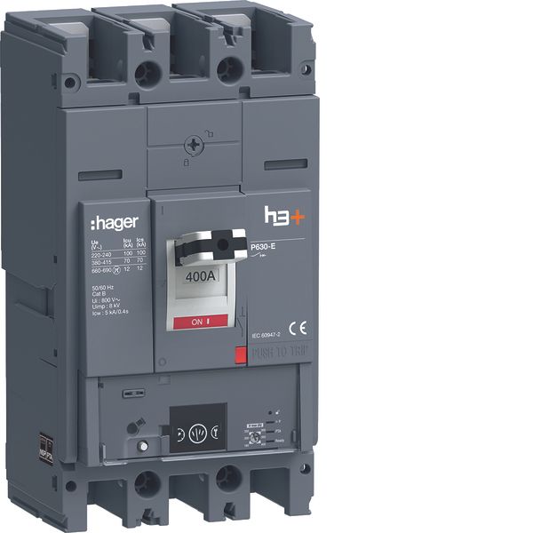 Moulded Case Circuit Breaker h3+ P630 Energy 3P3D 400A 70kA FTC image 1