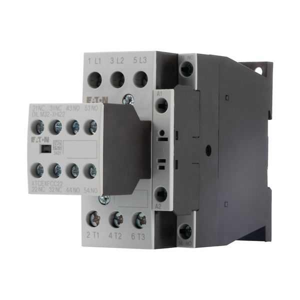 Contactor, 380 V 400 V 11 kW, 3 N/O, 2 NC, RDC 24: 24 - 27 V DC, DC operation, Screw terminals image 8