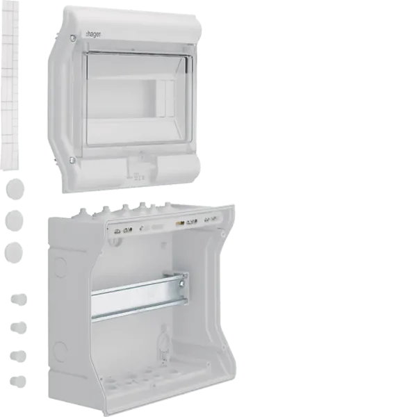 Small distributor, vector, APV, IP65, 10 modules, with inlet grommets image 1