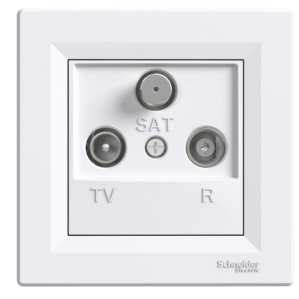 Asfora, TV-R-SAT intermediate socket, 4dB, white image 4