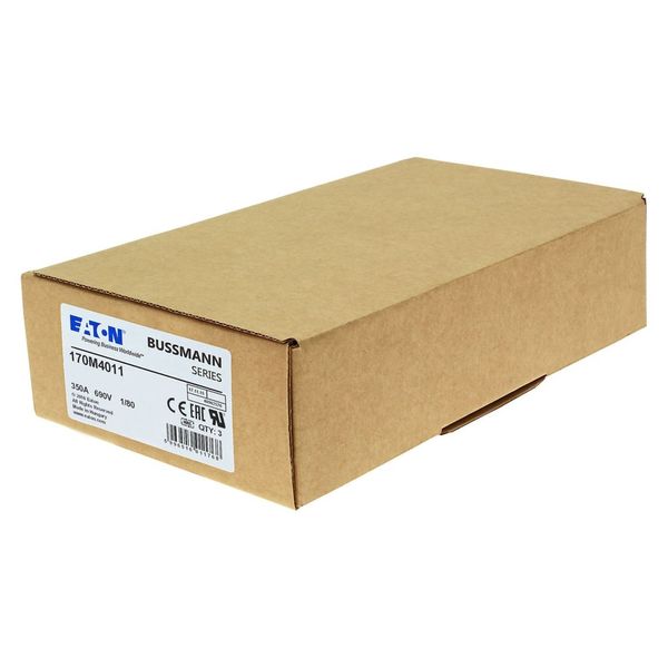 Fuse-link, high speed, 350 A, AC 690 V, DIN 1, 53 x 53 x 108 mm, aR, DIN, IEC, single indicator image 11