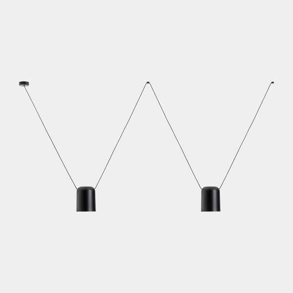 Pendant Attic Double Rectangular Shape E27 23W Black image 1