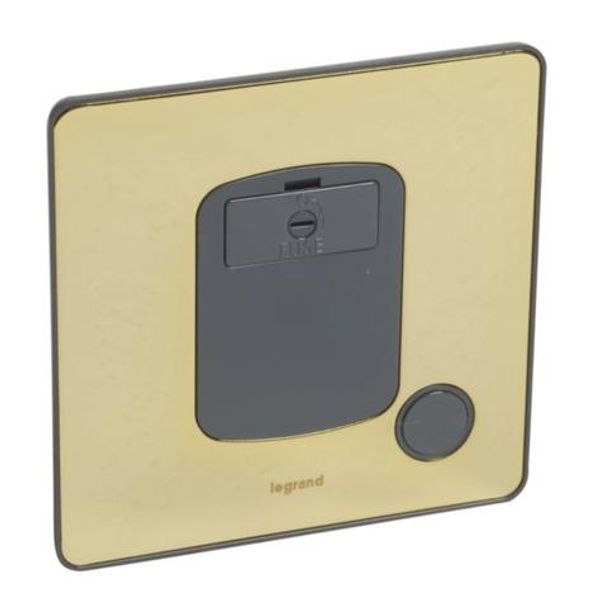 Synergy Sleek Unswitched Fused Connection Unit with cord outlet Glossy gold image 1