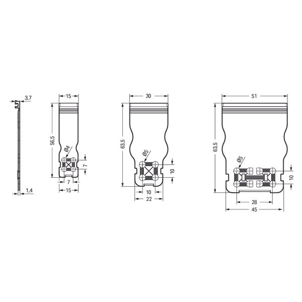 1-conductor female connector Push-in CAGE CLAMP® 10 mm² light gray image 5