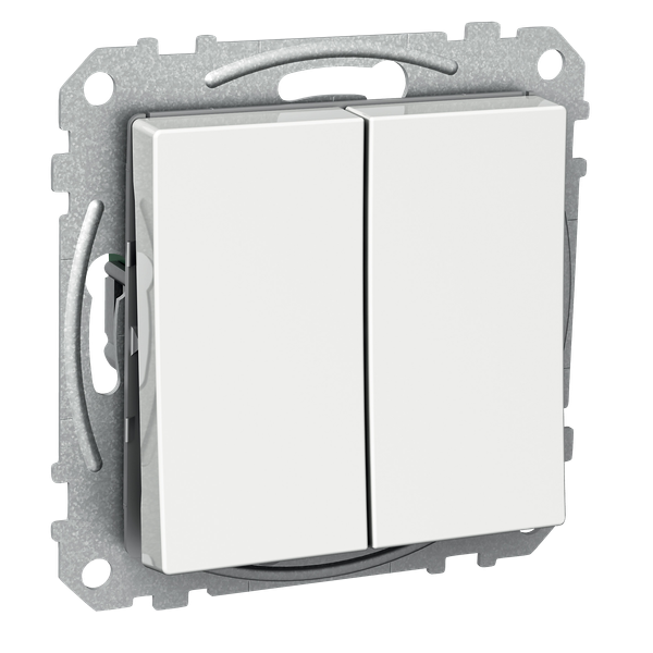 Exxact rocker switch 2-circuits screwless white image 4