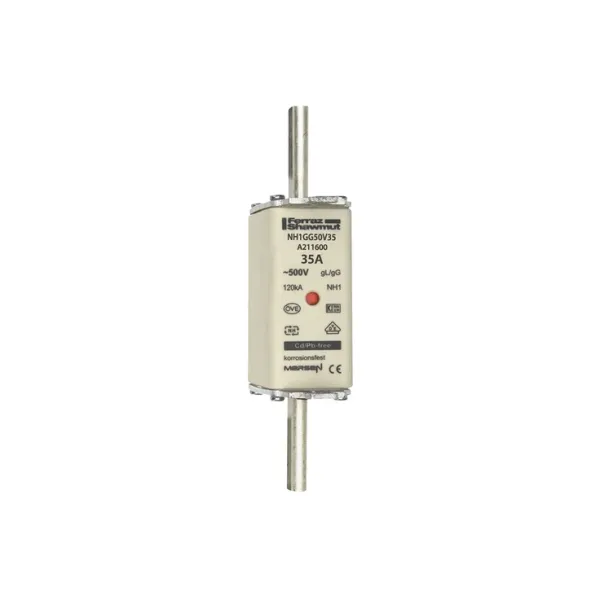 Fuse-link NH1 gG 500VAC 35A live tags Double indicator image 2