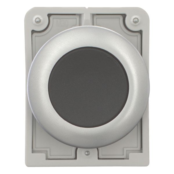 Pushbutton, RMQ-Titan, Flat, maintained, black, Blank, Metal bezel image 4