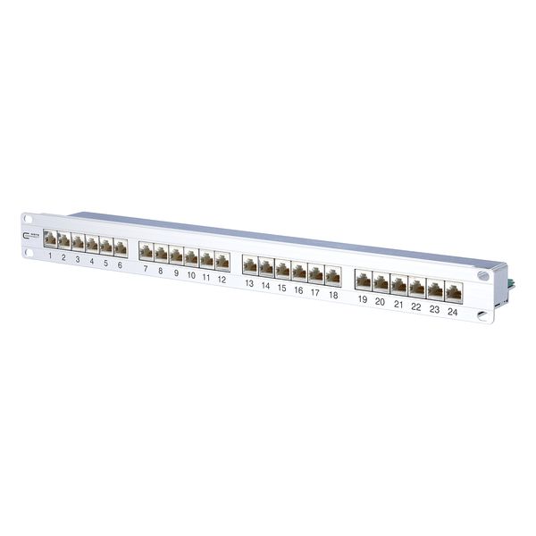 E-DAT C6A 24 port patch panel 1RU LSA image 1