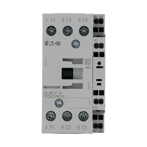 Contactor, 3 pole, 380 V 400 V 7.5 kW, 1 N/O, RDC 24: 24 - 27 V DC, DC operation, Spring-loaded terminals image 7