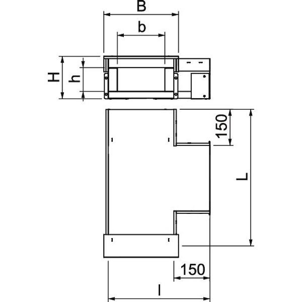 BSKH09-T1021 T piece for BSKH09-K1021 105x210 image 2