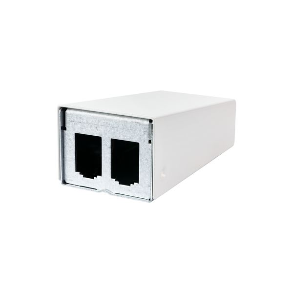 Modul surface mount housing 2 port pure white, unequipped image 1