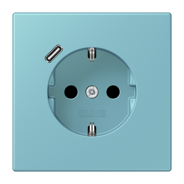 SCHUKO socket with USB type C LC32032 LC1520-18C213 image 1