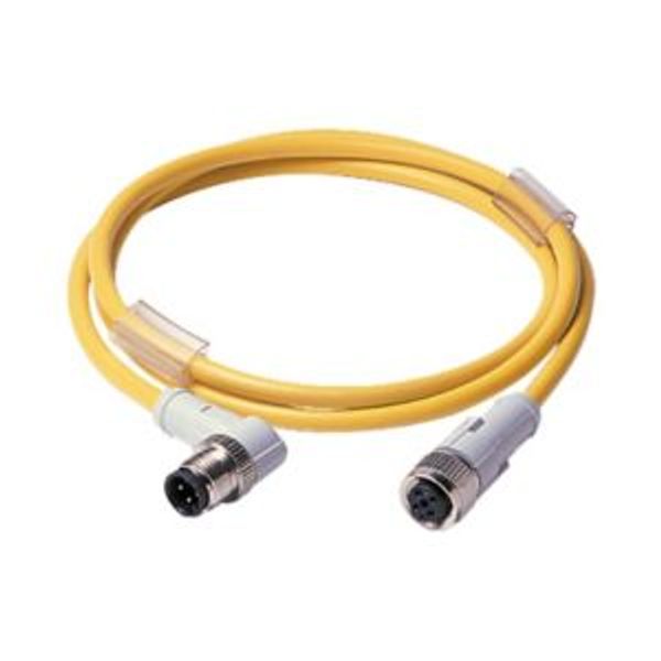 Connection cable, 4p, DC current, coupling M12 flat, plug, angled, L=1m image 4