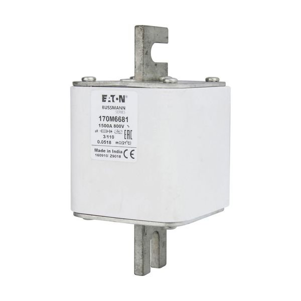 Fuse-link, high speed, 630 A, AC 1250 V, size 3, 76 x 92 x 159 mm, aR, IEC, UL image 6