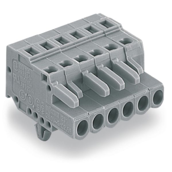 1-conductor female connector CAGE CLAMP® 2.5 mm² gray image 3