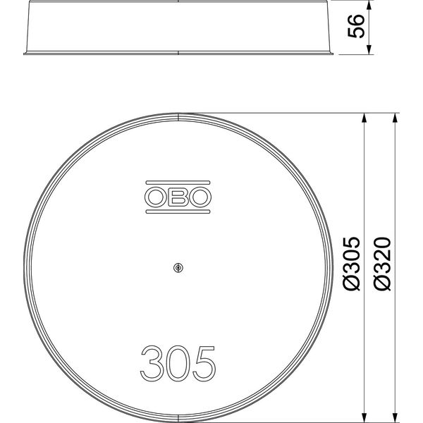 SKE R305 Height extension R9, + 45 mm increase ¨230 H=50 image 2