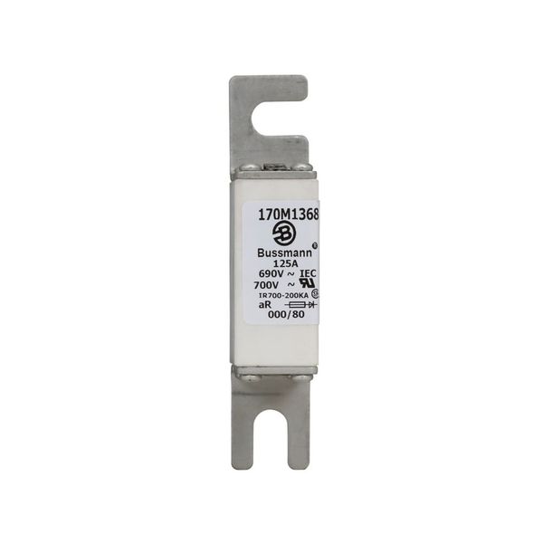 Fuse-link, high speed, 125 A, AC 690 V, DIN 000, 21 x 40 x 100 mm, aR, DIN, IEC, single indicator image 4