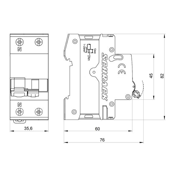 Combined MCB/RCD (RCBO) 1+N, AMPARO 6kA, B 13A, 30mA, Typ A image 6