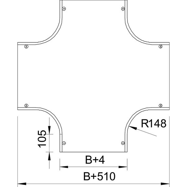 DFK 400 DD Cover, intersection with turn buckle, for RK 400 B400mm image 2