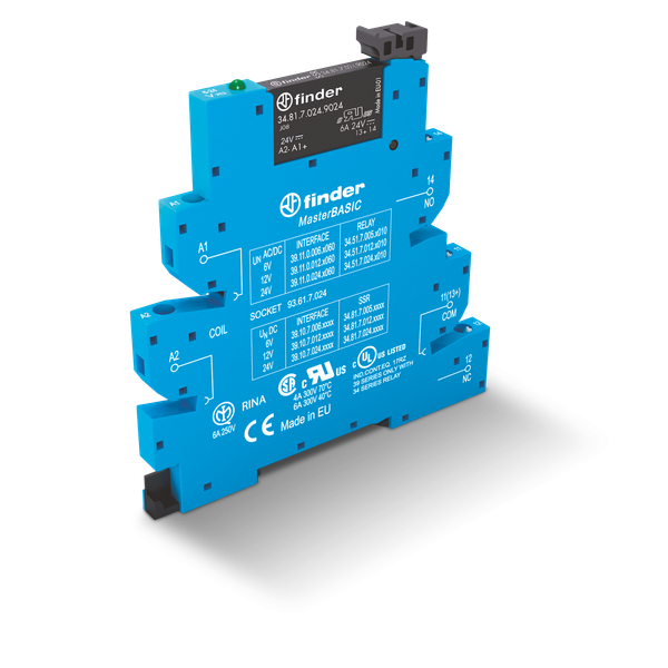 Rel. interface SSR MasterBASIC screw In.24VDC/SEN/1NO Out.2A/230VAC (39.10.7.024.8240) image 1