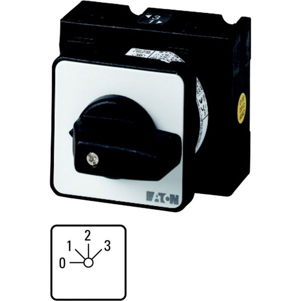 Step switches, T3, 32 A, flush mounting, 2 contact unit(s), Contacts: 3, 45 °, maintained, With 0 (Off) position, 0-3, Design number 8241 image 2