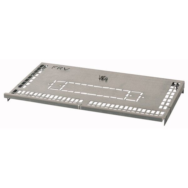 Partition, NZM4 component mounting area/cable connection area, fixed mounting with rotary handle and mechanical interlock, main busbar back, W=600mm image 1