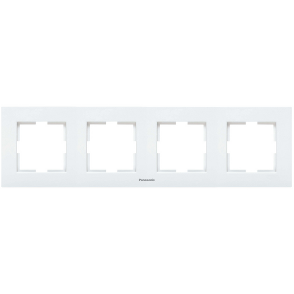 Karre Plus Accessory White Four Gang Frame image 1