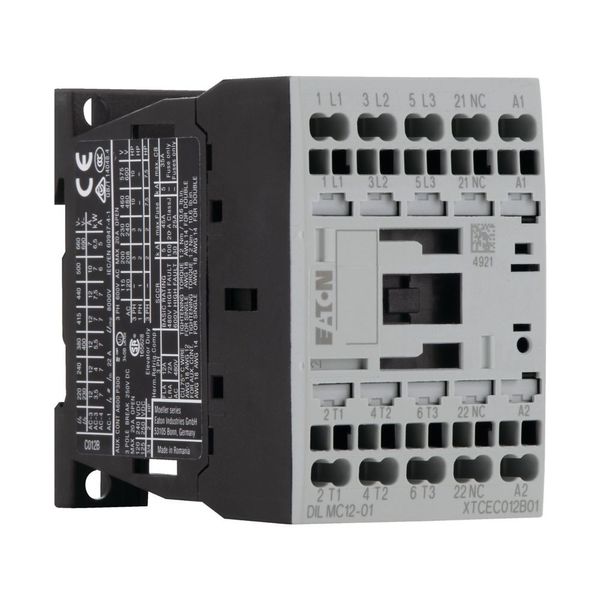 Contactor, 3 pole, 380 V 400 V 5.5 kW, 1 NC, 24 V DC, DC operation, Spring-loaded terminals image 16