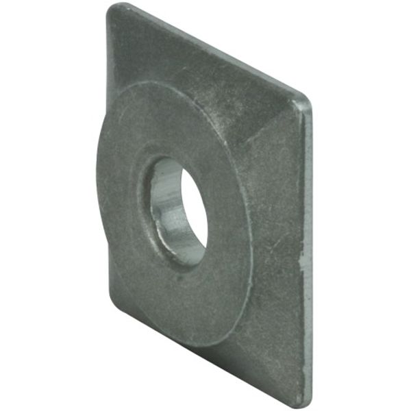 Pressure plate Al 50x50x8mm with a hole of 17mm image 1