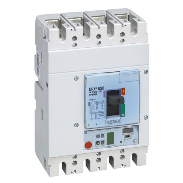 422878 Circuit breaker DPX3 630 4 poles,rated current of 500A and S10 electronic protection unit image 1