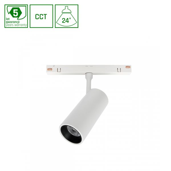 SYSTEM SHIFT CCT- SPOT M TRACK LIGHT 44X157X178MM 10W 24DEG WHITE CCT SWITCH 5Y WARRANTY image 1