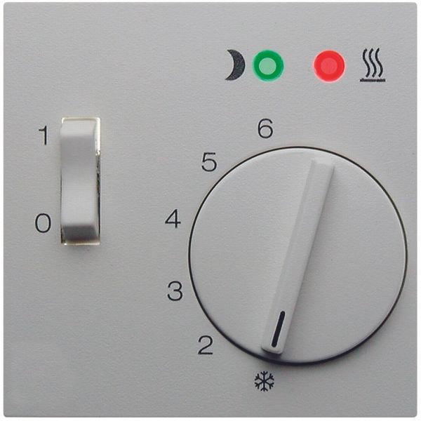 Centre plate w. setting knob, rocker and lenses f. floor thermostat, S image 1