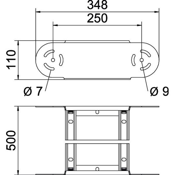 SLGBE 1150 FT Adjustable bend element for cable ladder 110x500 image 2