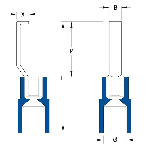 Cable lug, Insulation: Available, Conductor cross-section, max.: 2.5 m image 1