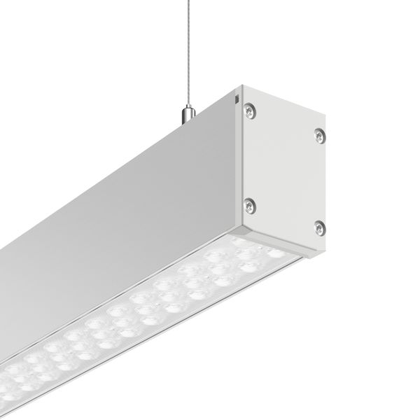 LINEDO single IP54, 31 W, 4850 lm, 840, aluminium, DALI Pendant lumina image 2