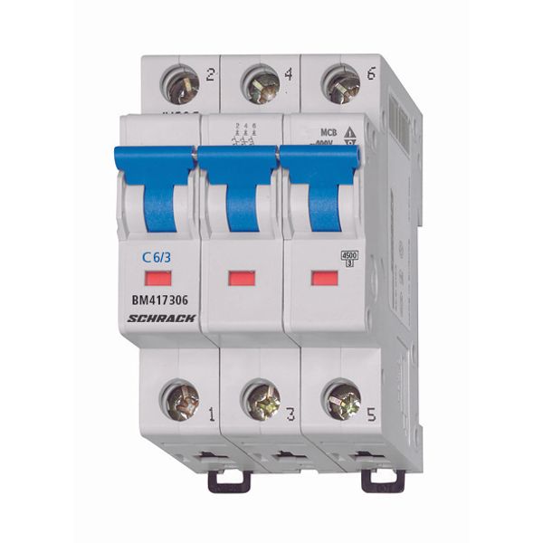 Miniature Circuit Breaker (MCB) C, 6A, 3-pole, 4.5KA image 1