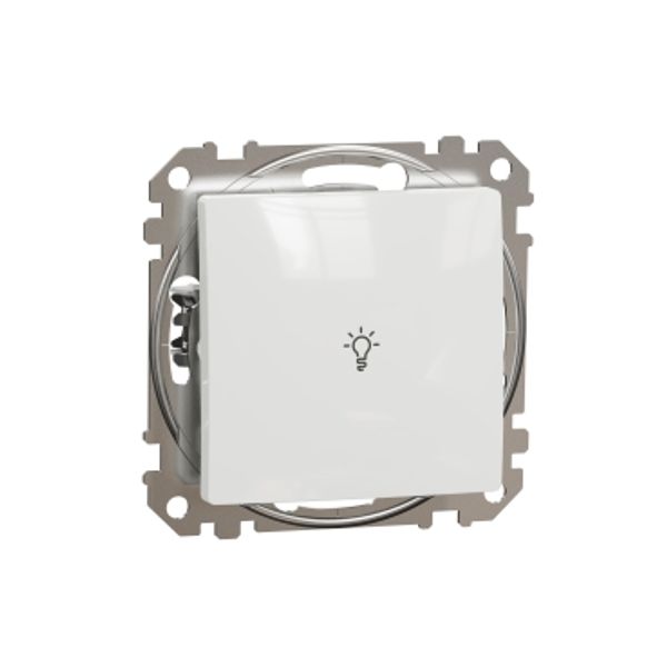 Sedna Design & Elements, 1-way Push-Button 10A Lamp Symbol, professional, white image 2
